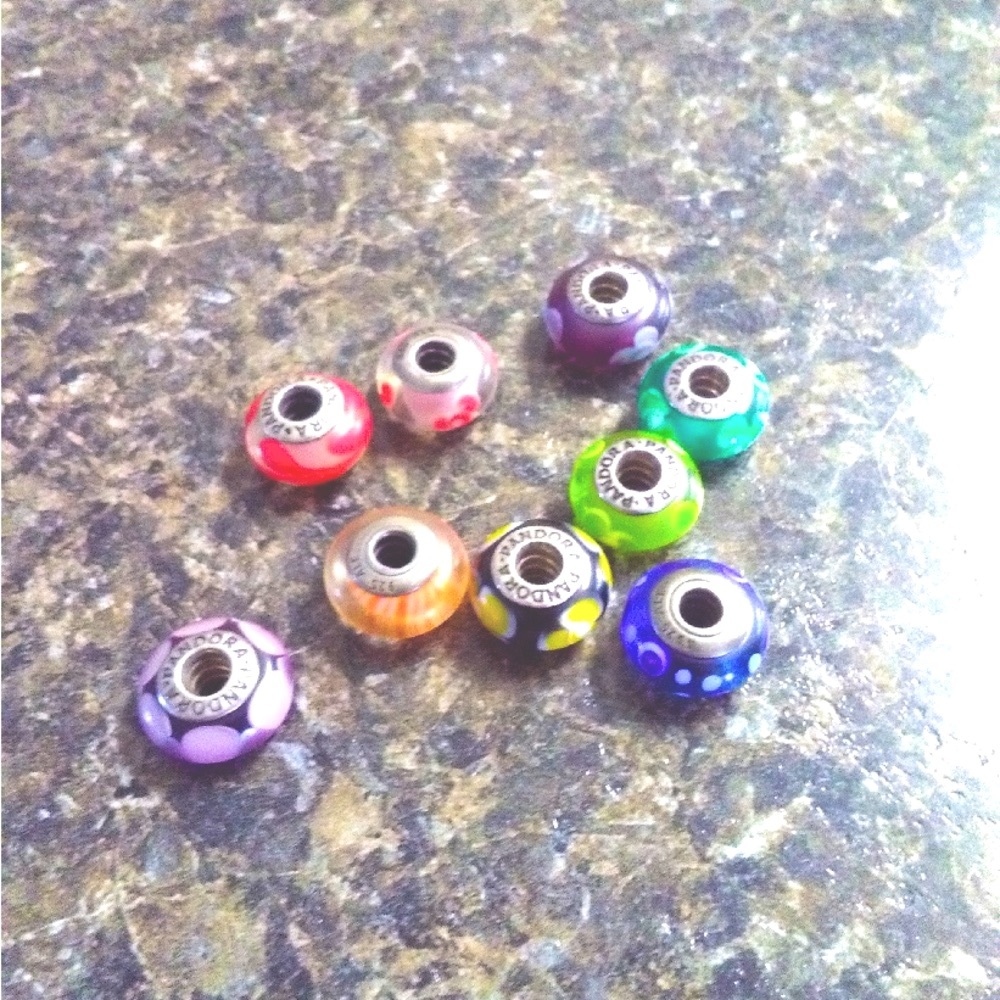 Pandora All Colors Sterling Silver Beads Bundle